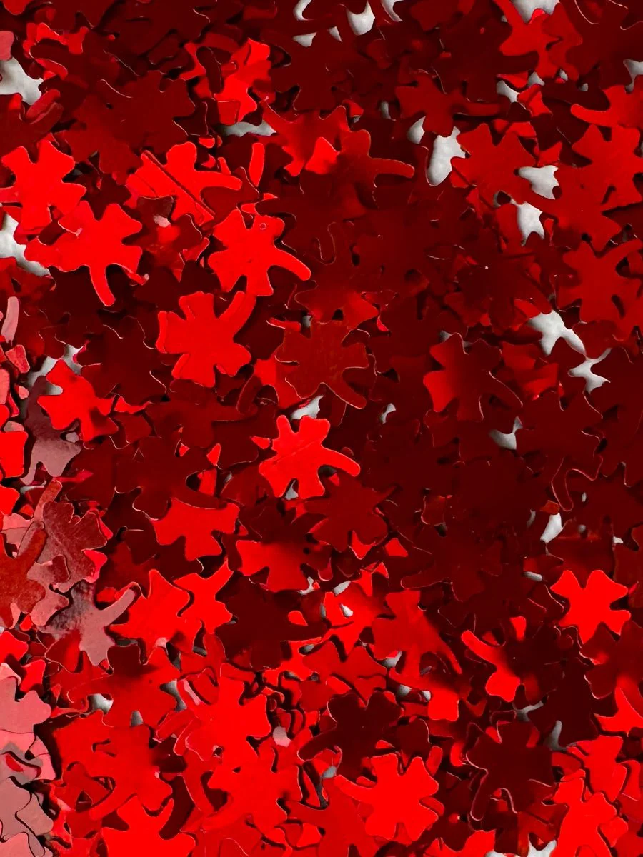 Glitter - Rød Firkløverformet - Image 2